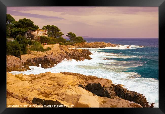 Panoramic of the Costa Brava, Catalunya - Picturesque Edition  Framed Print by Jordi Carrio