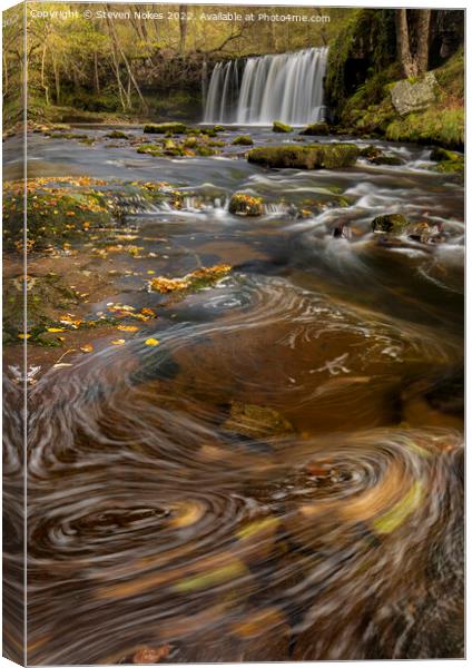 The Enchanting Sgwd Yr Eira Waterfall Canvas Print by Steven Nokes