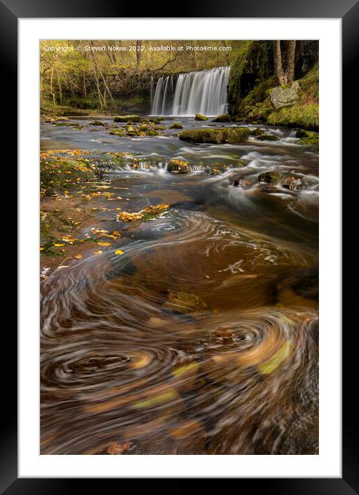 The Enchanting Sgwd Yr Eira Waterfall Framed Mounted Print by Steven Nokes