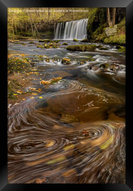 The Enchanting Sgwd Yr Eira Waterfall Framed Print by Steven Nokes