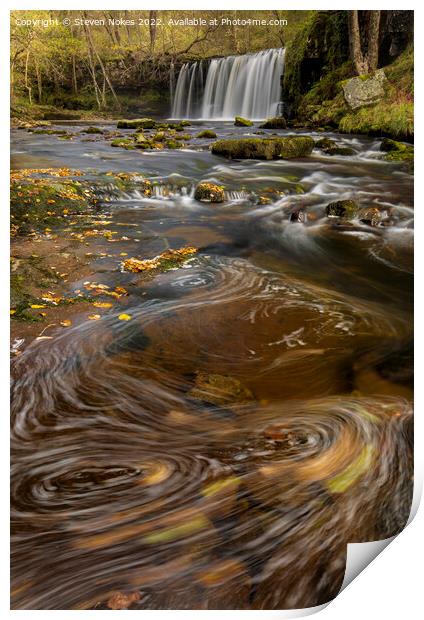 The Enchanting Sgwd Yr Eira Waterfall Print by Steven Nokes