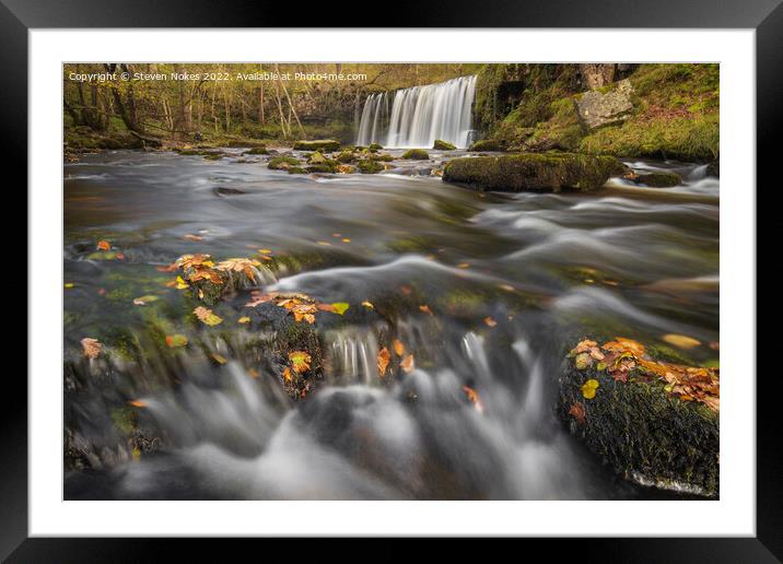 Majestic Sgwd Yr Eira Waterfall Framed Mounted Print by Steven Nokes
