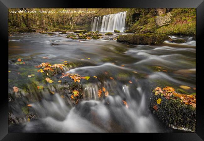 Majestic Sgwd Yr Eira Waterfall Framed Print by Steven Nokes