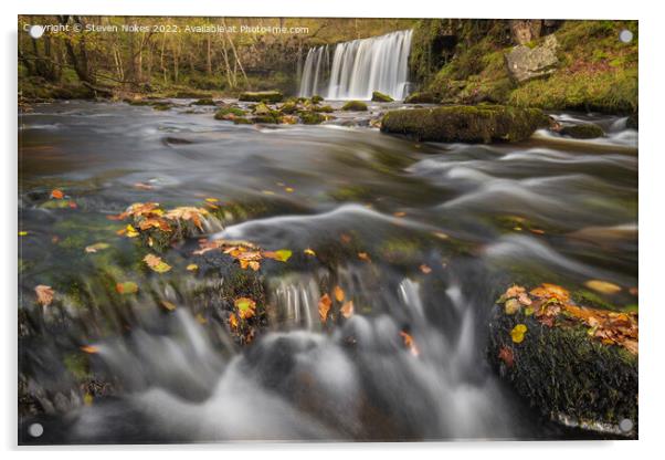 Majestic Sgwd Yr Eira Waterfall Acrylic by Steven Nokes