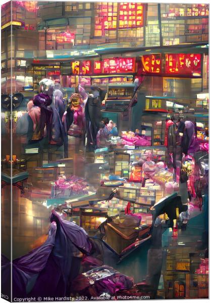 Stanley Market Hong Kong  Canvas Print by Mike Hardisty