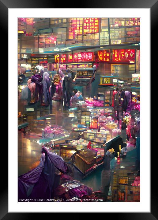 Stanley Market Hong Kong  Framed Mounted Print by Mike Hardisty