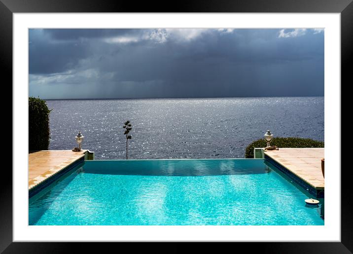 Rainy day in paradise Framed Mounted Print by Gail Johnson