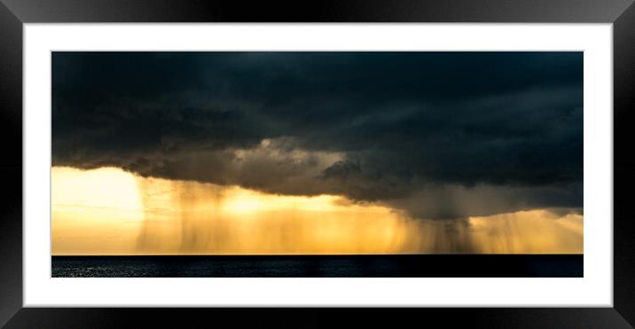 rain at sunset  Framed Mounted Print by Gail Johnson