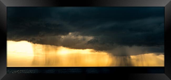rain at sunset  Framed Print by Gail Johnson