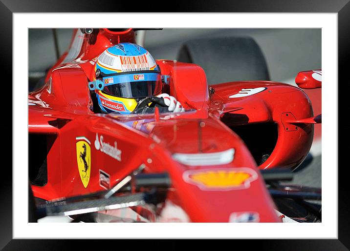 Felipe Massa - Ferrari F150 Framed Mounted Print by SEAN RAMSELL