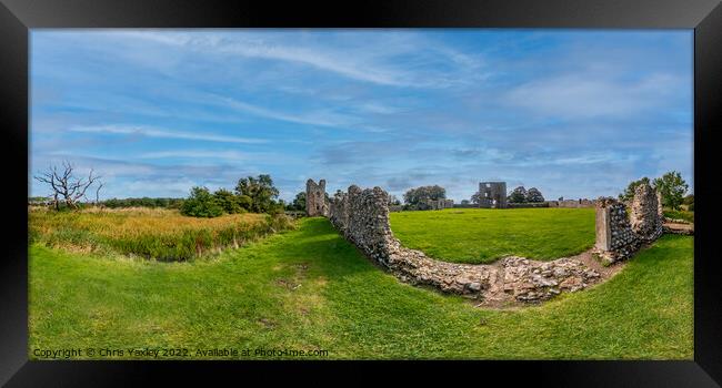 360 panorama of Baconsthorpe Castle, Norfolk Framed Print by Chris Yaxley