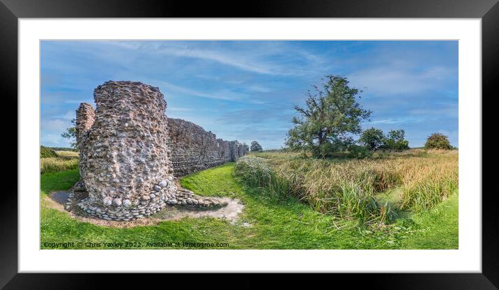 360 panorama of Baconsthorpe Castle, Norfolk Framed Mounted Print by Chris Yaxley
