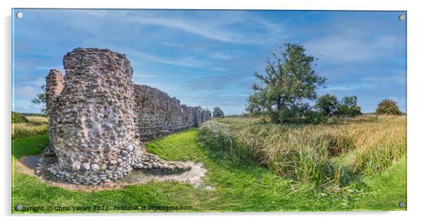 360 panorama of Baconsthorpe Castle, Norfolk Acrylic by Chris Yaxley
