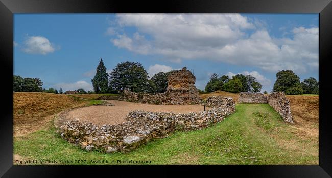 360 panorama of North Elmham Chapel, Norfolk Framed Print by Chris Yaxley