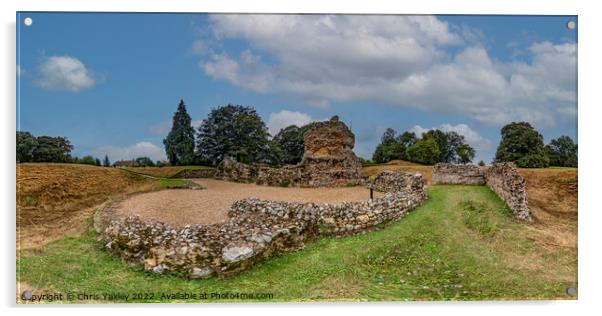 360 panorama of North Elmham Chapel, Norfolk Acrylic by Chris Yaxley