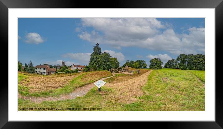 360 panorama of North Elmham Chapel, Norfolk Framed Mounted Print by Chris Yaxley