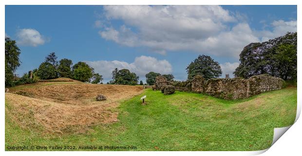 360 panorama of North Elmham Chapel, Norfolk Print by Chris Yaxley