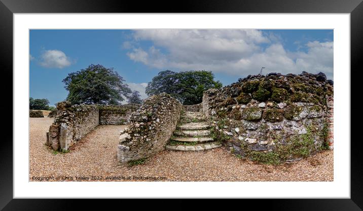 360 panorama of North Elmham Chapel, Norfolk Framed Mounted Print by Chris Yaxley