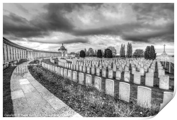 Tyne Cot Military Cemetery Belgium  Print by David Pyatt