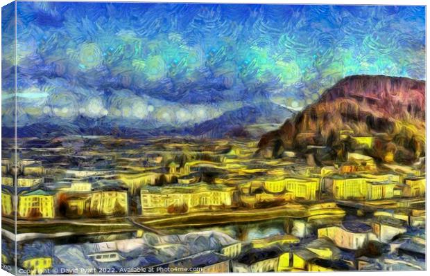 Salzburg Van Gogh Canvas Print by David Pyatt
