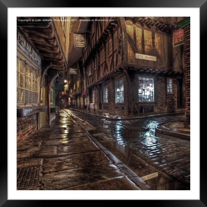 The Shambles Reflections York 1 Framed Mounted Print by Colin Williams Photography