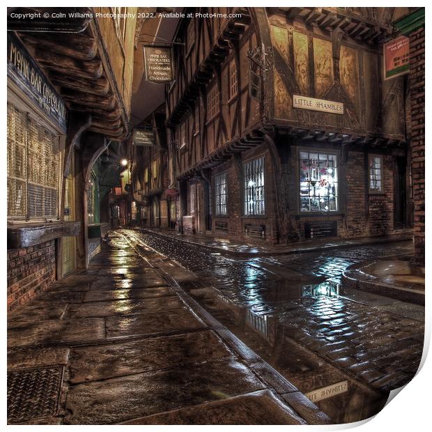 The Shambles Reflections York 1 Print by Colin Williams Photography