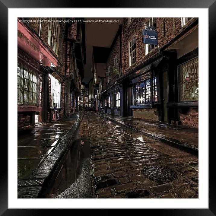 The Shambles Reflections York 2 Framed Mounted Print by Colin Williams Photography