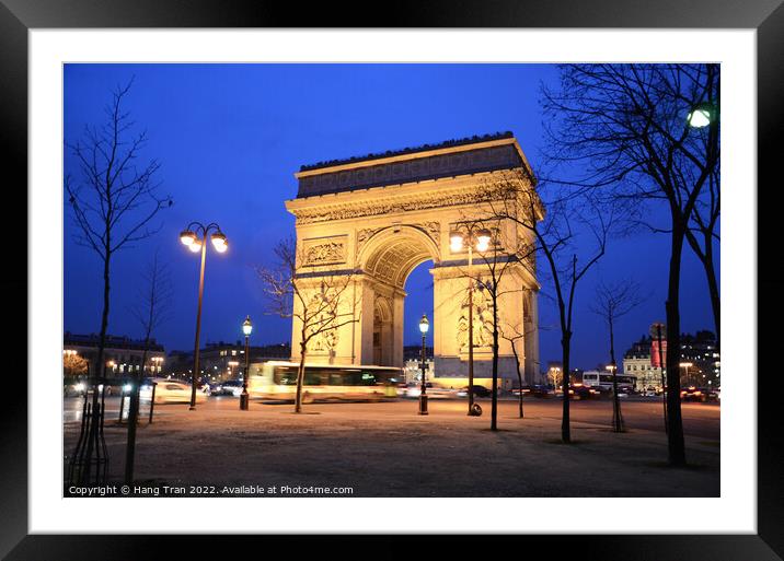 Arc de Triomphe in Paris, France Framed Mounted Print by Hang Tran