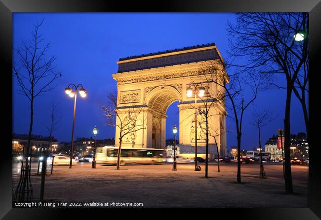 Arc de Triomphe in Paris, France Framed Print by Hang Tran
