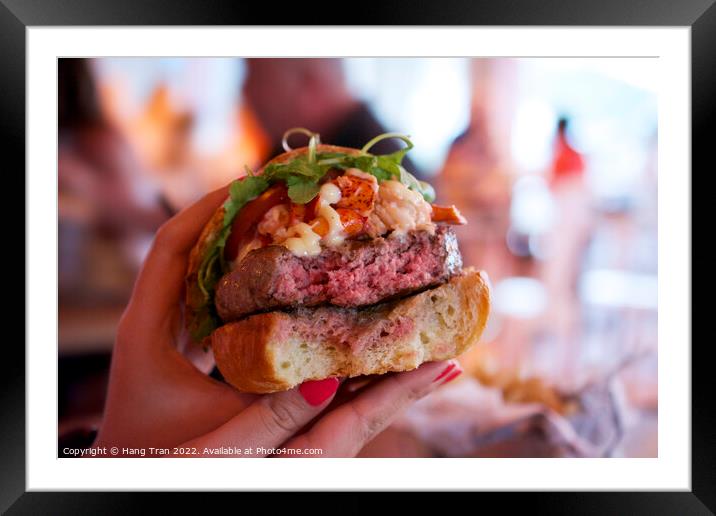 Florida Beef Burger Framed Mounted Print by Hang Tran