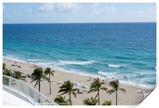 Fort Lauderdale Beach Print by Hang Tran