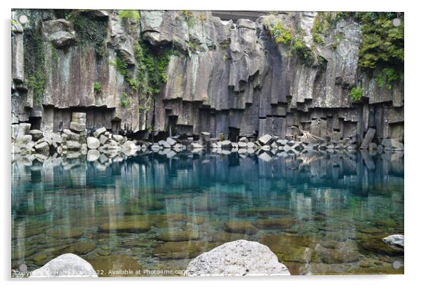 Cheonjiyeon Waterfall in Jeju Island Acrylic by Hang Tran