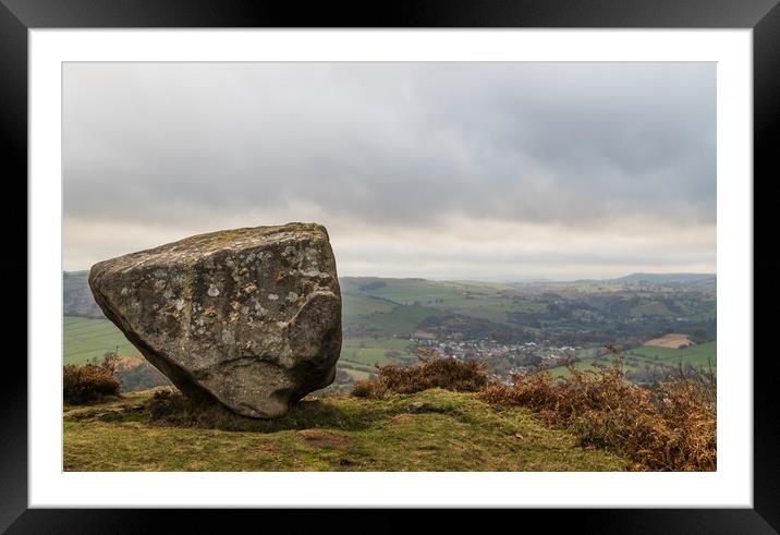 Rock on Baslow Edge Framed Mounted Print by Jason Wells
