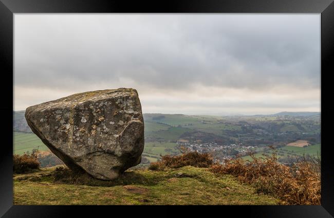 Rock on Baslow Edge Framed Print by Jason Wells