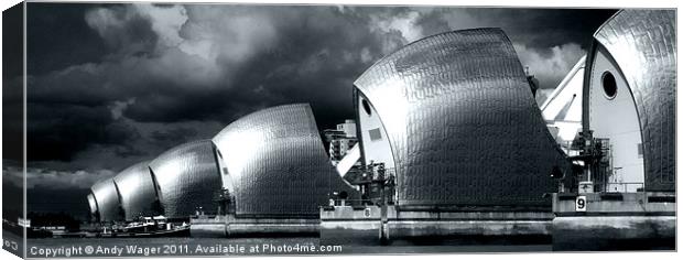 Thames Barrier Canvas Print by Andy Wager
