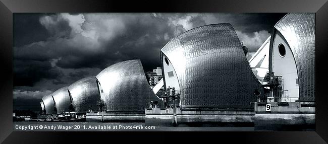 Thames Barrier Framed Print by Andy Wager