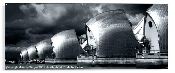 Thames Barrier Acrylic by Andy Wager