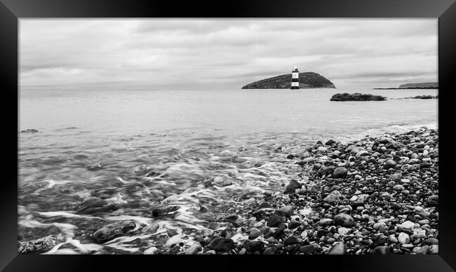 Penmon point in black and white Framed Print by Jason Wells