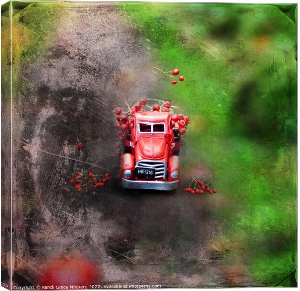 Red Toy Truck Canvas Print by Randi Grace Nilsberg