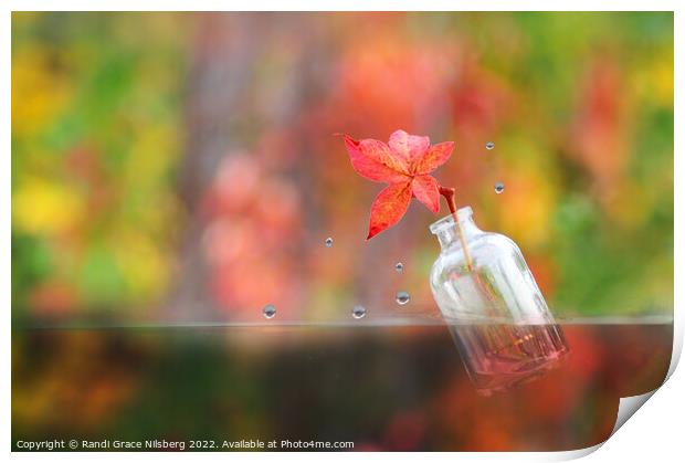Bottle with Leaf Print by Randi Grace Nilsberg