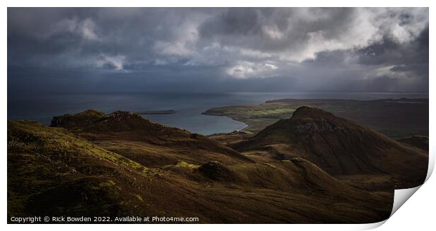 Staffin Bay from the Quiraing Print by Rick Bowden