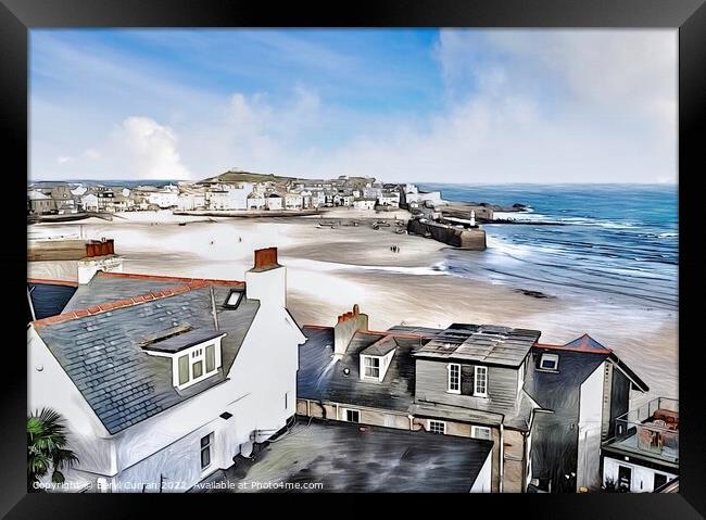 Captivating View of St Ives Framed Print by Beryl Curran