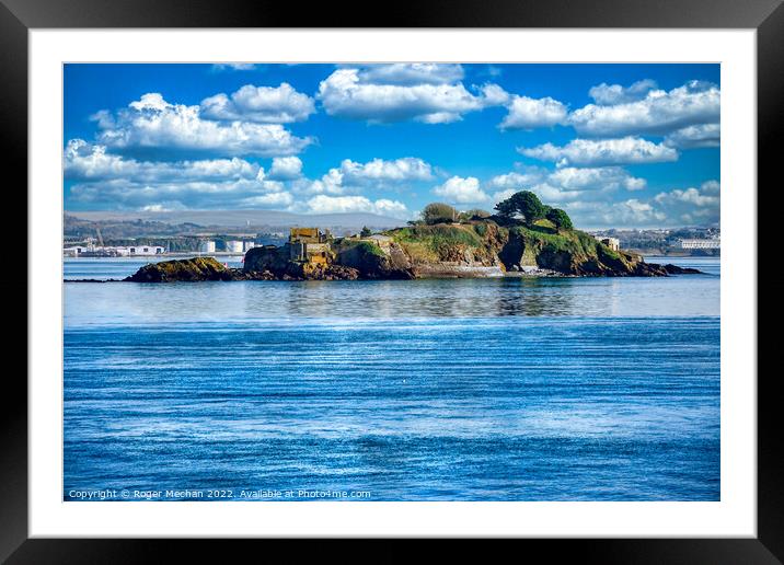 Mystical Drakes Island Framed Mounted Print by Roger Mechan