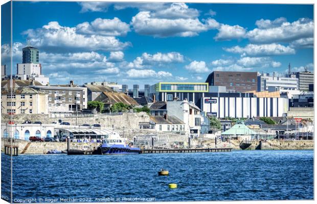 Plymouth's Nautical Charm Canvas Print by Roger Mechan