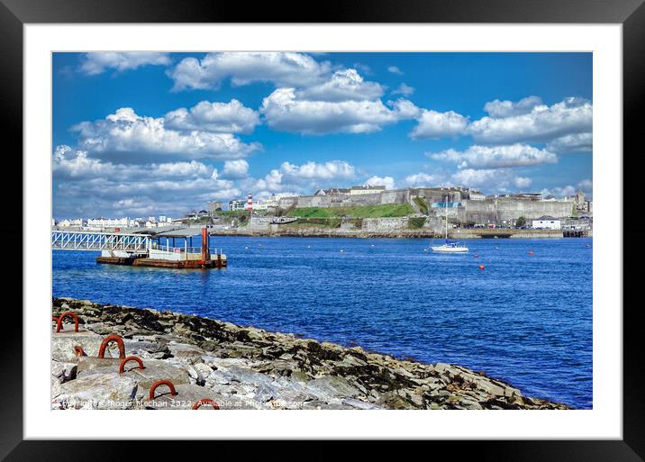 The Historic Royal Citadel and Plymouth Hoe Framed Mounted Print by Roger Mechan