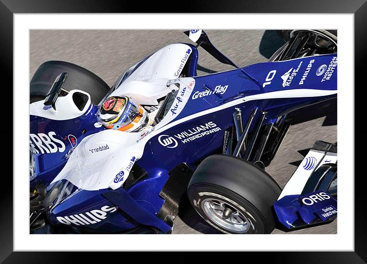 Rubens Barrichello - Williams FW32 Framed Mounted Print by SEAN RAMSELL