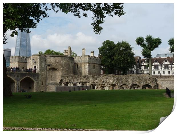 Tower of London through the years Print by Graham Varney