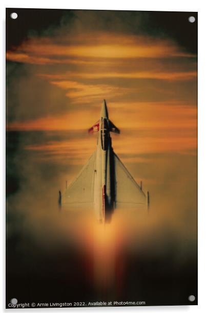 Eurofighter Typhoon vertical Acrylic by Arnie Livingston