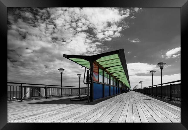 Boscombe Pier Selective Colour Framed Print by Sarah Smith