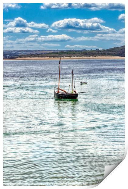 Serenity in St. Ives Bay Print by Roger Mechan